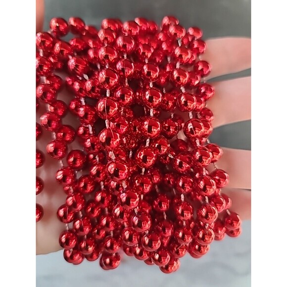 Christmas Tree Beaded Garland Red Vintage - Picture 3 of 10